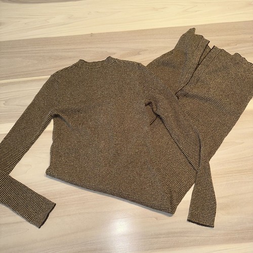 L'AGENCE Galena Cardigan Lungo Marrone Cioccolato e Cammello Donna Small S - Foto 10 di 10