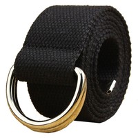 Canvas Web Belt Double D-ring Buckle 1 1/2 Inch Wide 42 Inch Long With Metal Tip Canvas Web Belt Double D-ring Buckle 1 1/2 Inch Wide 42 Inch Long With Metal Tip