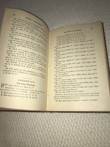 New Mental Arithmetic 1901 by Edward Brooks Hardcover Book (175 pages) - Picture 10 of 11