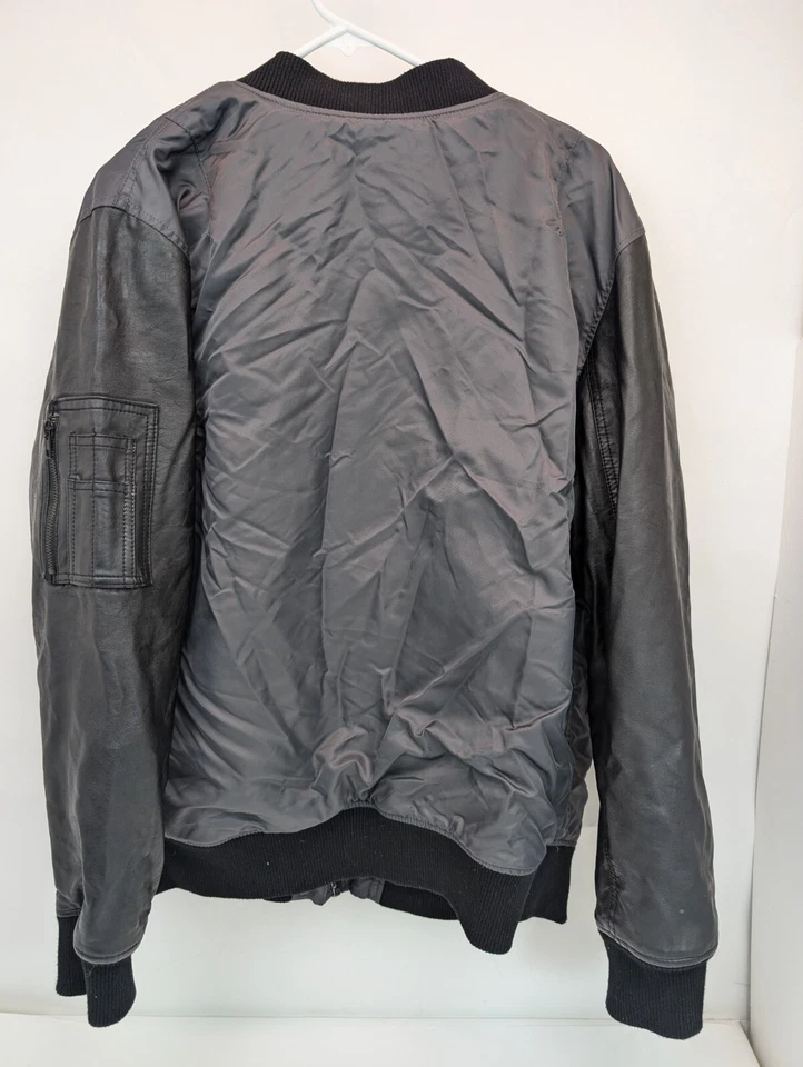 Chaqueta Bomber Moderna Amusement Para Hombre Negra Talla XL Foto 2 de 4