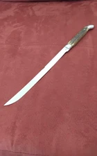 PRE 1950 QUEEN BONE 14 IN LONG FILET SLICING CARVING KNIFE GRT COND SEE MORE