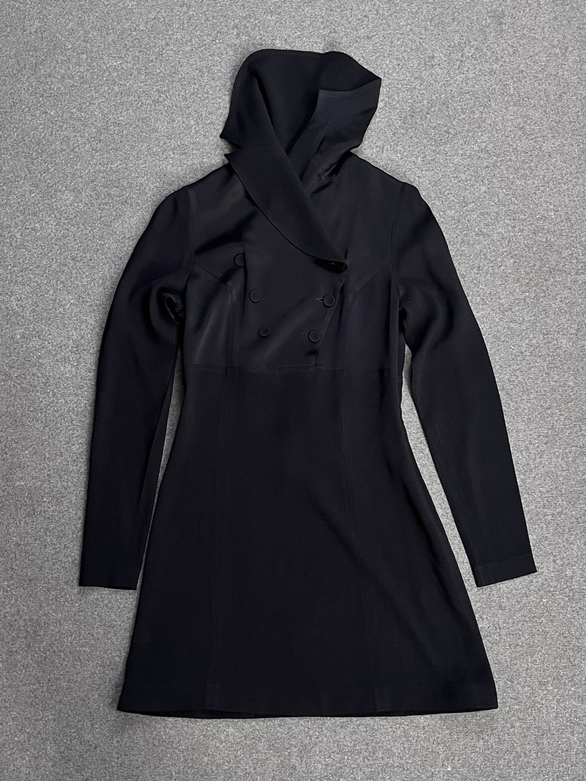 Vintage rare Cerini avant-garde black dress