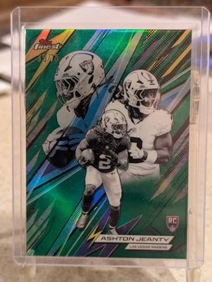 Ashton Jeanty 2025 Topps Finest Power Kings Green /75 Clean, See Pics!