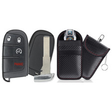 Replacement Smart Key Fob 2020 Jeep Renegade FCC: M3N-4082130  Protective Pouch