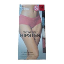 Felina Women's M Stay In Place Hipster Panties 5 Pack