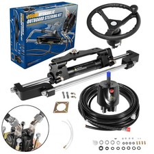 200HP Hydraulic Outboard Steering Marine Boat Kit forYamaha, Honda, Mercury