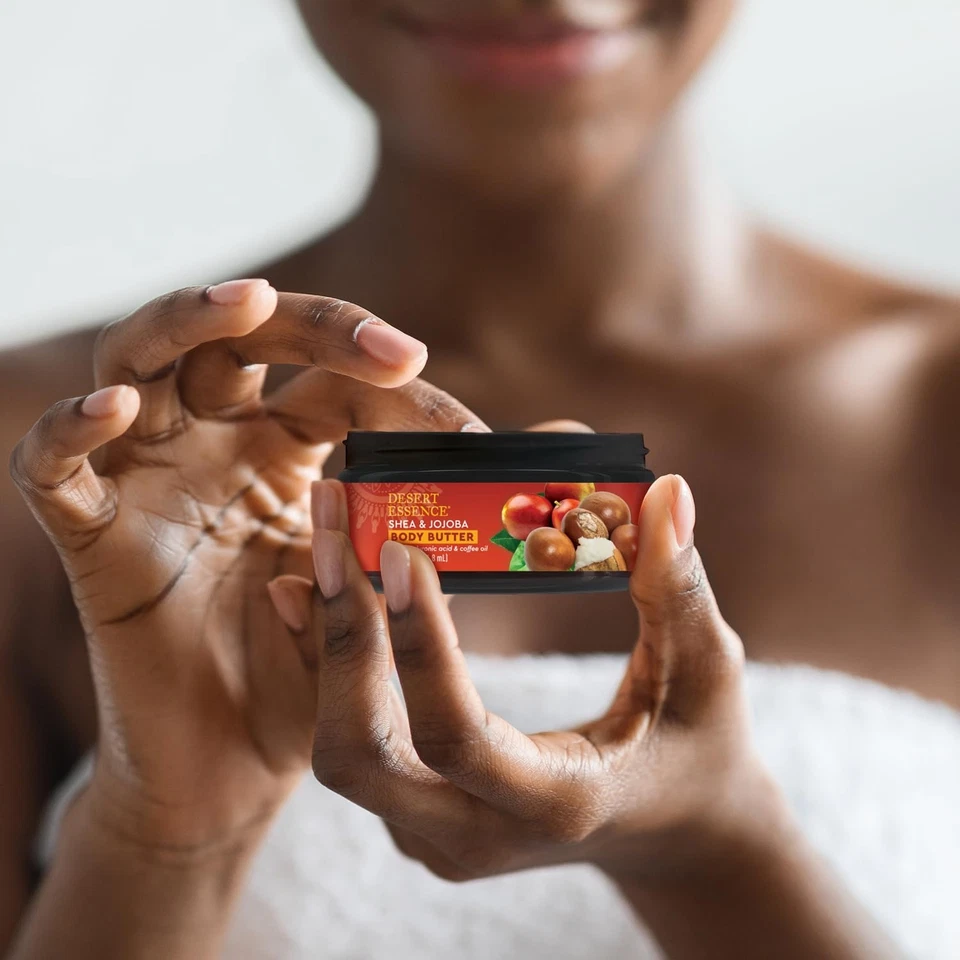 Питательное масло для тела Desert Essence с гиалуроновой кислотой ши жожоба 7,5 унции - Изображение 2 из 4