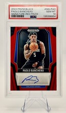 2024/25 Panini Prizm Black Paolo Banchero Red Auto /99 PSA 10 Pop 2!