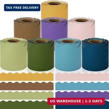 Bulletin Board Borders, 8 Rolls 262.4 Ft Scalloped Boho Classroom Decor