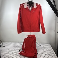 Vintage Women  s Nike Two Piece Windbreaker Wide Leg Track Suit- XL 16-18 Red