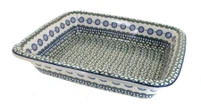 Blue Rose Polish Pottery Maia Large Rectangular Baker