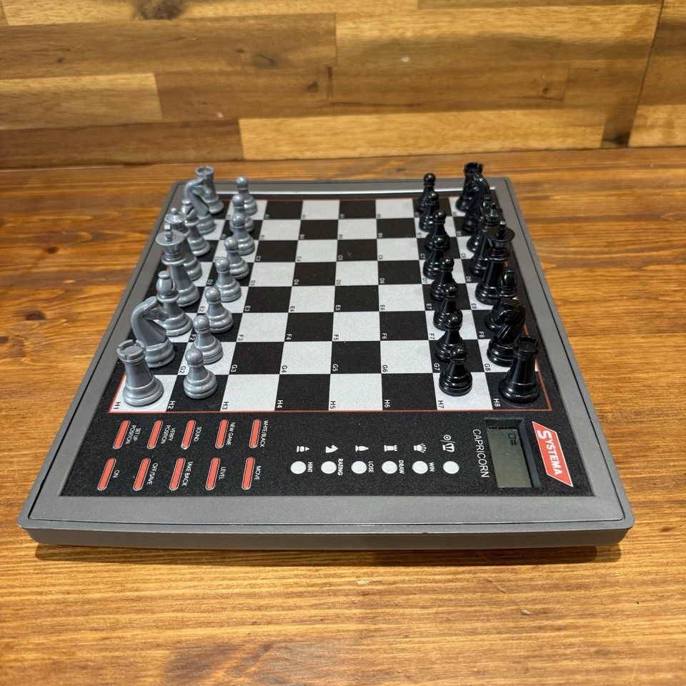 Systema Capricorn Krypton Electronic Chess & Draughts Computer Boxed Vintage - Image 3 of 4
