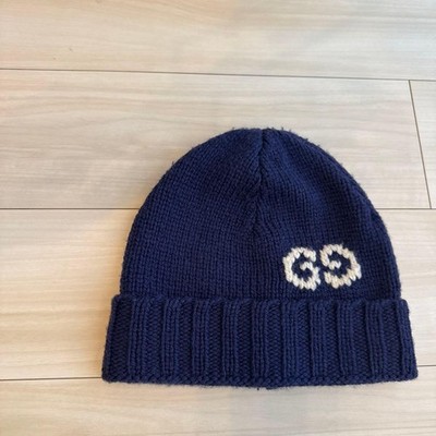 Gucci Knit Beanie Cap Wool Navy Size S Men's Authentic | eBay