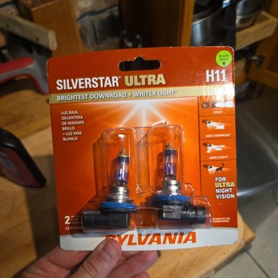 Sylvania Silverstar Ultra H11 55W Two Bulbs Head Light Low Beam Replacement C3