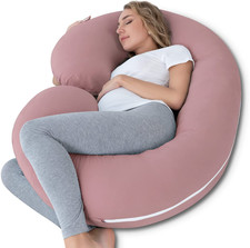 Cooling Pregnancy Pillow, Maternity Pillow with Soft Cotton Cover, C Shaped for