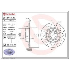 2x Brembo Scheibenbremse 26055559 hinten 561615601A 5QM615601C