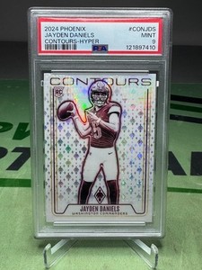 2024 Phoenix Contours Jayden Daniels Hyper Rookie RC PSA 9 Washington Commanders