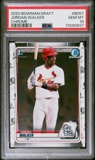2020 Bowman Draft Chrome Jordan Walker PSA 10 GEM MT #BD-57 St. Louis Cardinals