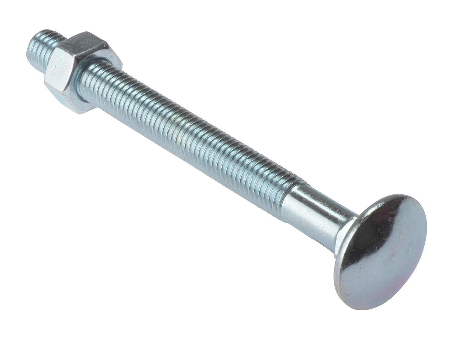 ForgeFix Carriage Bolts | M10 X 130Mm | Zinc Plated | Bag 10