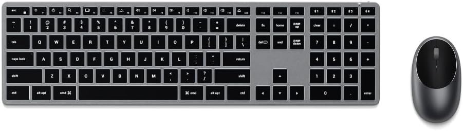 SATECHI MX3 Slim Bluetooth Backlit Keyboard & Mouse Combo w