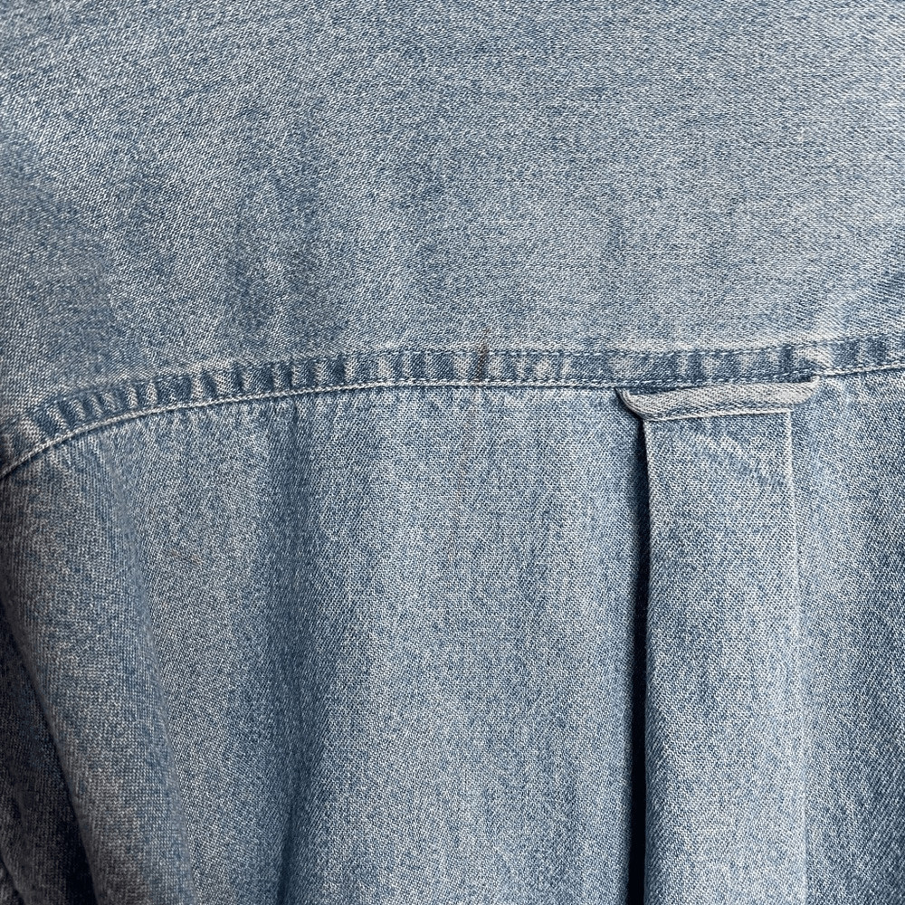 Herringbone Denim Button Front Shacket Shirt Jack… - image 7