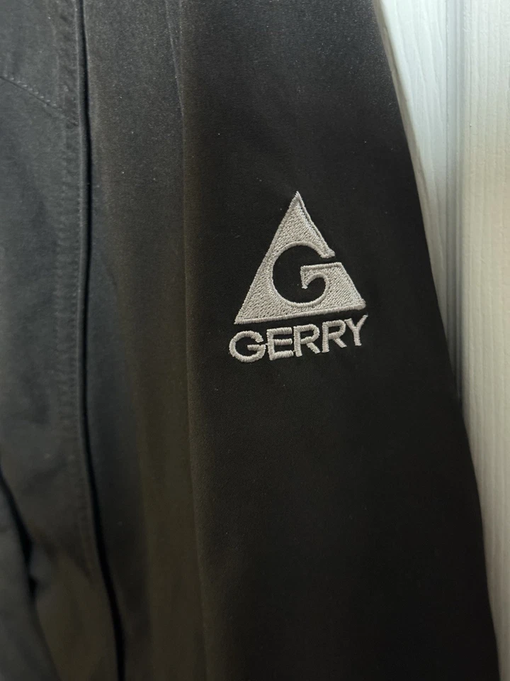 Abrigo Grande Gerry Negro Chaqueta Softshell Bolsillos Resistentes al Agua Exterior Foto 3 de 4