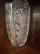 Vintage Crystal Clear Industries Crystal Darlington Vase 8" NOS