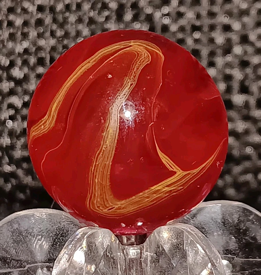 Mármol remolino Champion Agate "Hot Tamale". 0,5/8" como nuevo. UV activo Foto 3 de 4