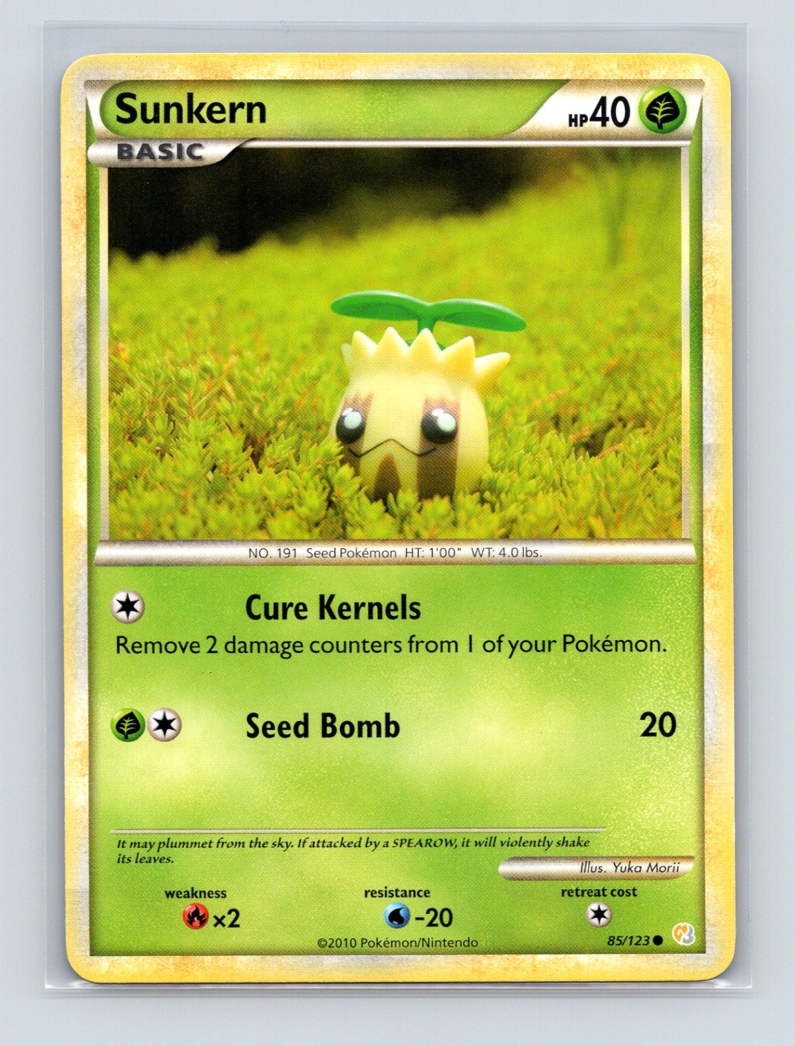 Pokémon TCG Sunkern 85/123 HeartGold SoulSilver Normal LP