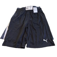 NEW PUMA Youth Athletic Shorts 2-Pack Black Gray Boys Size M 10-12 Nordstrom