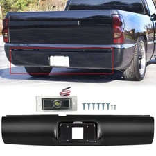 Steel Rear Bumper Roll Pan License Plate Light For 1994-2003 S10 S15 GMC Sonoma