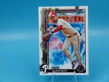 2025 Topps Holiday Baseball Trea Turner Red Elf Hat Image Variation SP #H90
