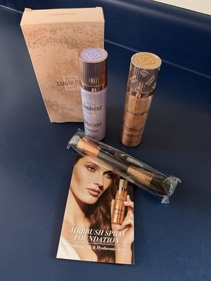 Luminess Airbrush Spray Foundation/Hydrating Primer & Brush 050 Med Warm Sealed