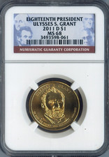 2011-D Ulysses Grant Dollar NGC MS68 Business