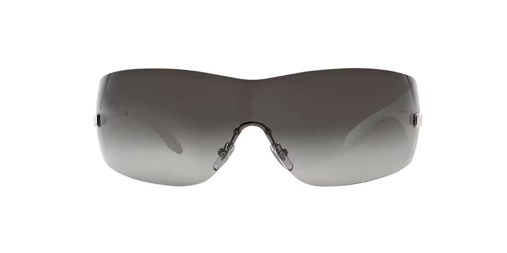Versace 0VE2054 10008G Silver-White/Grey Gradient Shield Women's Sunglasses