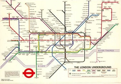 U-Bahn Subway Underground Metro Liniennetzplan London