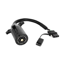 HZEL 4 Pin to 7 Pin Trailer Plug Adapter, Single Function Flat Automotive