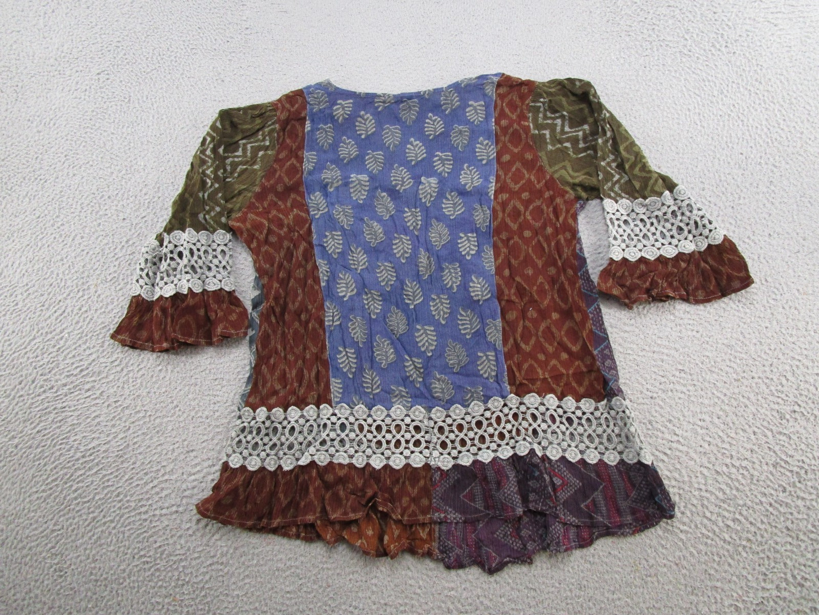 Sacred Threads Womens Pullover Patchwork Top Size… - image 9
