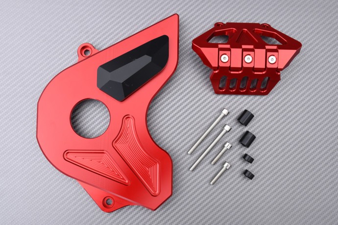 Cache pignon sortie de boite rouge pour moto Honda CB650R 2024-2025 en aluminium CNC