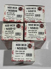 Wylex NSB06 NSB10 NSB16 NSB20 NSB50 Type B Single Pole Circuit Breaker MCB (NEW)