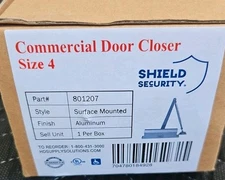 Shield Security 801207, Size 4 Commercial Door Closer -- Color - Aluminum