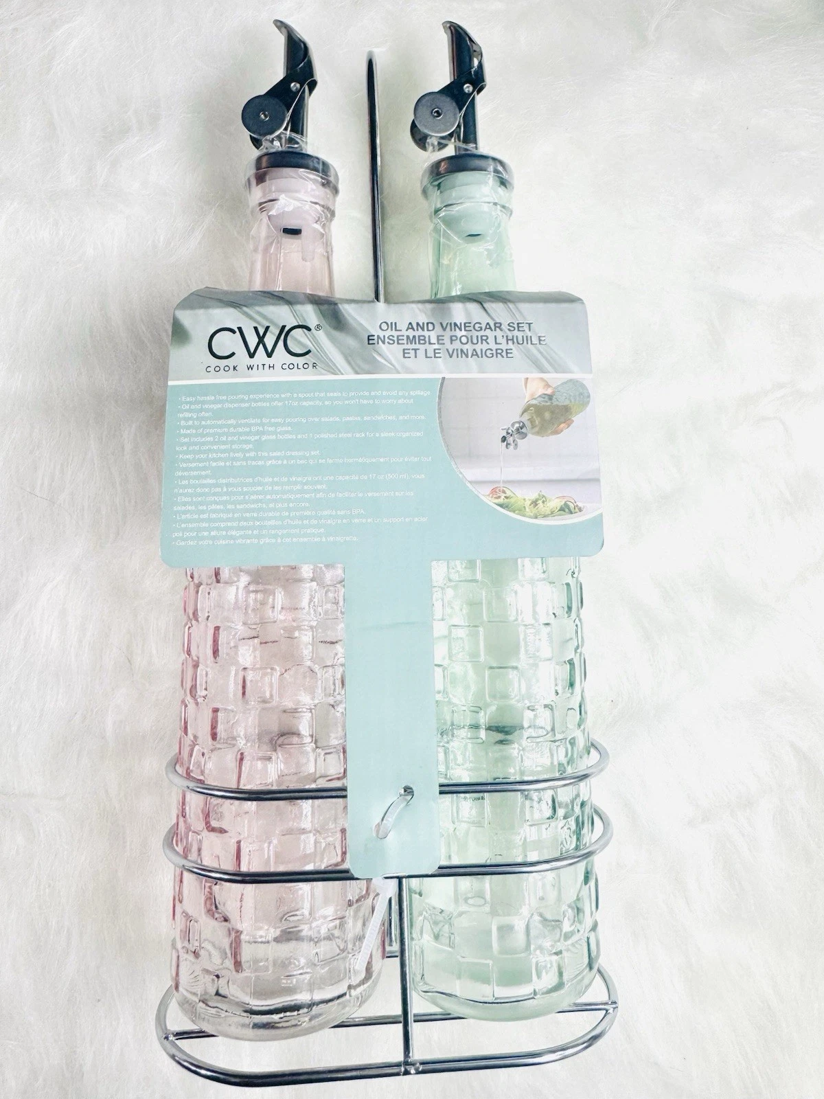 Olive Oil and Vinegar Dispensers 2-Piece Glass Bottle Set
Opens in a new window or tab