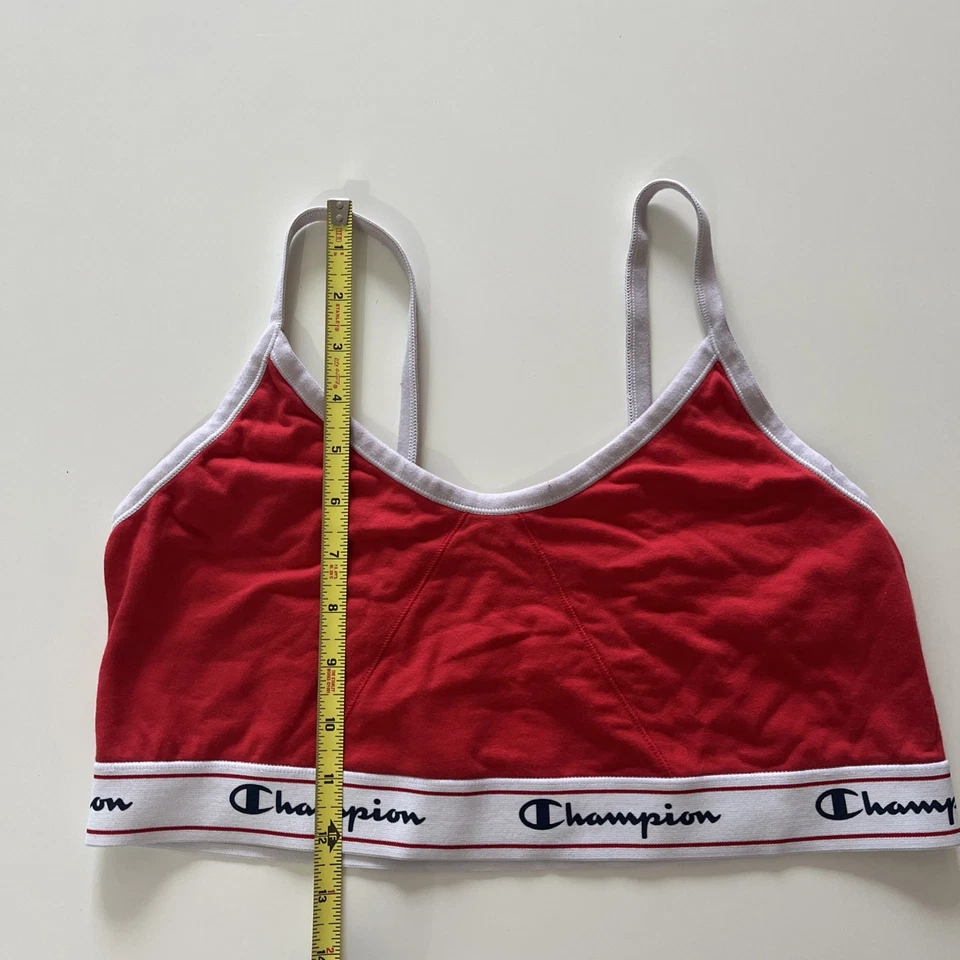 Champion Women's Size XXL 2XL Red Bralette Logo V-Neck Sporty Athleisure - Image 4 of 4