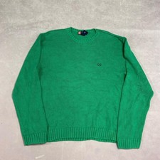 Vintage Chaps Knitted Jumper Pullover Knit Sweater With Embroidered Logo Men's L