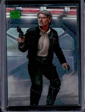 2025 Topps Chrome Star Wars Galaxy Han Solo POTF Green Shimmer #/199