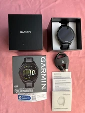 Garmin Forerunner 165 GPS Running Smartwatch Black Silicone Band