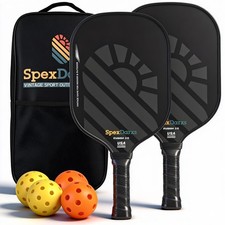 Pickleball Paddles Set of 2, USAPA Approved Lightweight Fiberglass Pickleball...