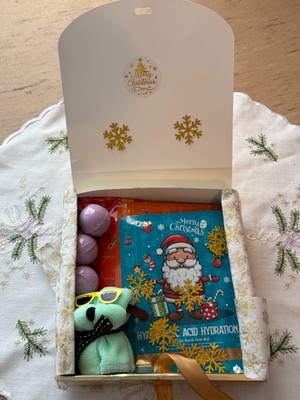 Wellness Weihnachten/Geschenkset/Fußmaske/Gesichtsmasken/Badekugeln