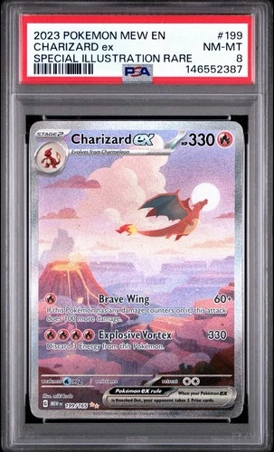Pokémon Charizard ex #199 Scarlet & Violet 151 Special Illustration Rare PSA 8