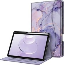 FINTIE Lilac Marble Case for 2025 Samsung Galaxy Tab S11 5G 11" with S Pen Holde